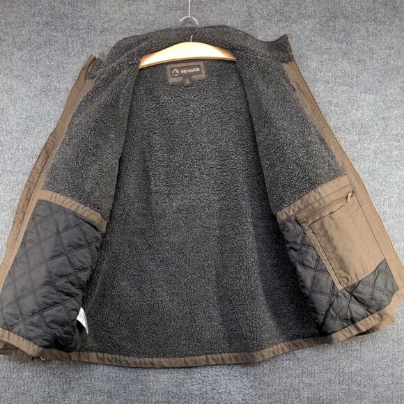 Dri-Duck Men's Field Jacket XL Long Sleeve Brown Sherpa Lined Full Zip Cotton - Picture 8 of 13